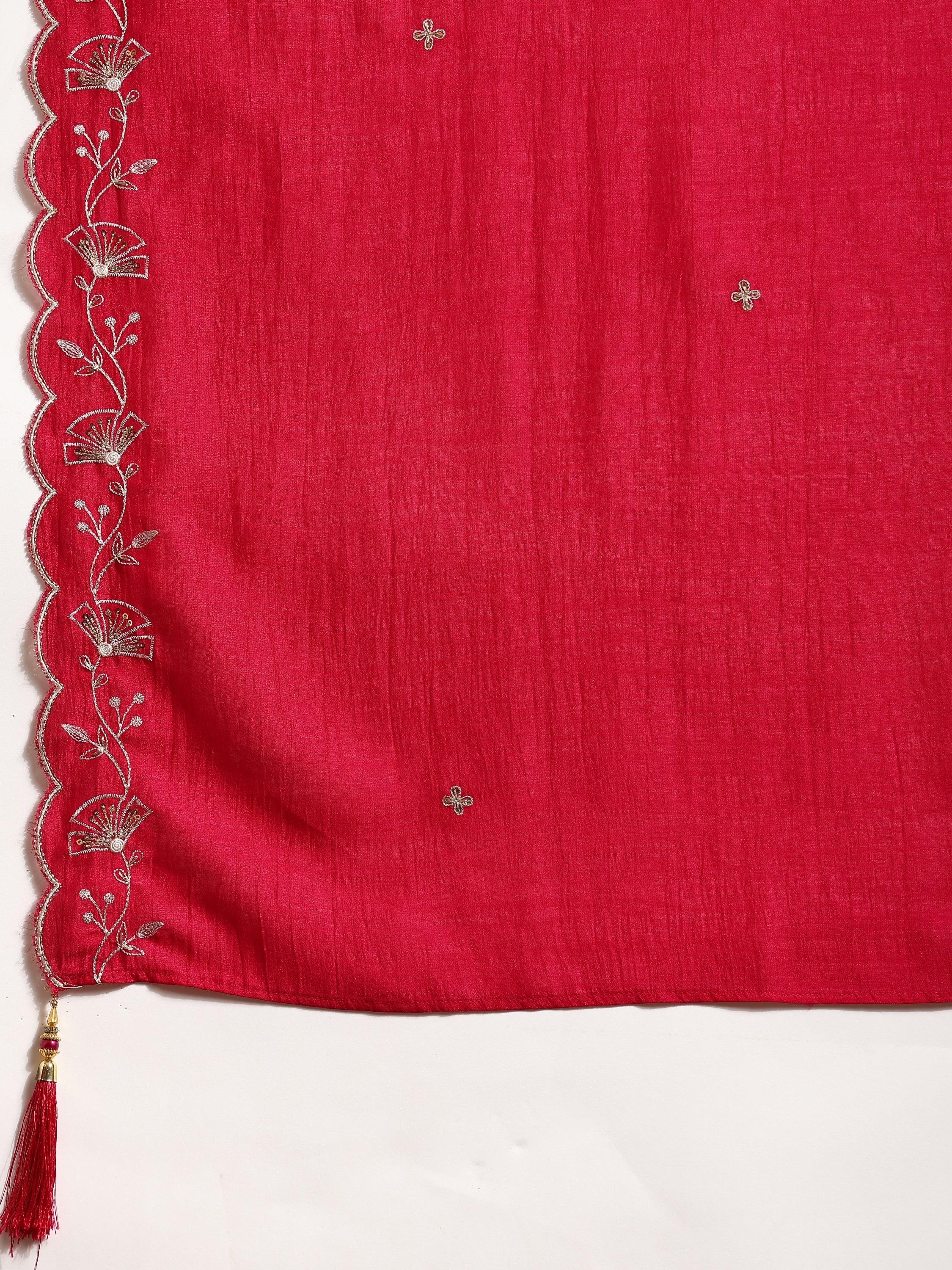 Sequined Embroidered Kurta with Pant & Embroidered Dupatta