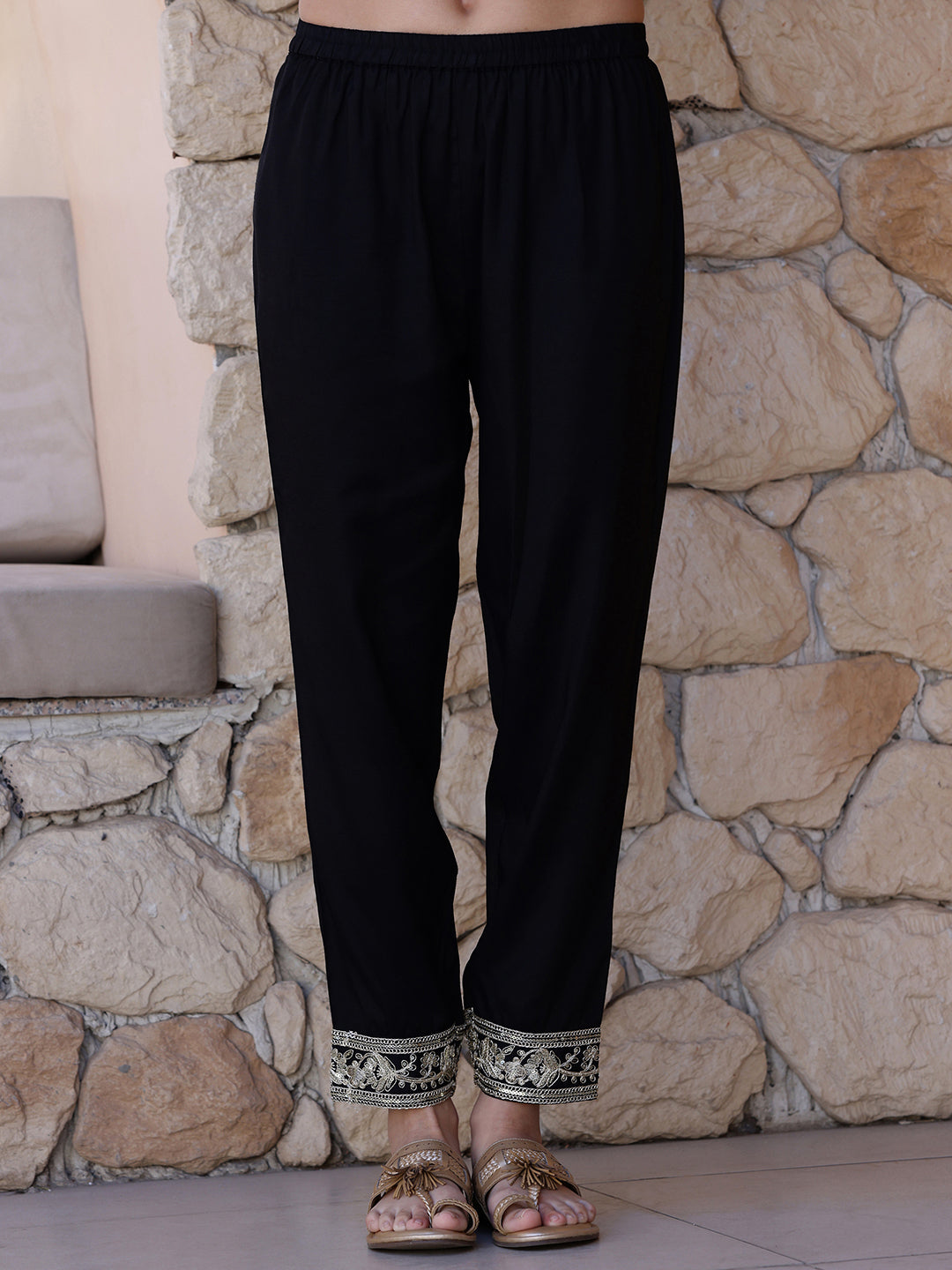 Pakistani Sequinned Embroidered Kurta with Pant & Dupatta