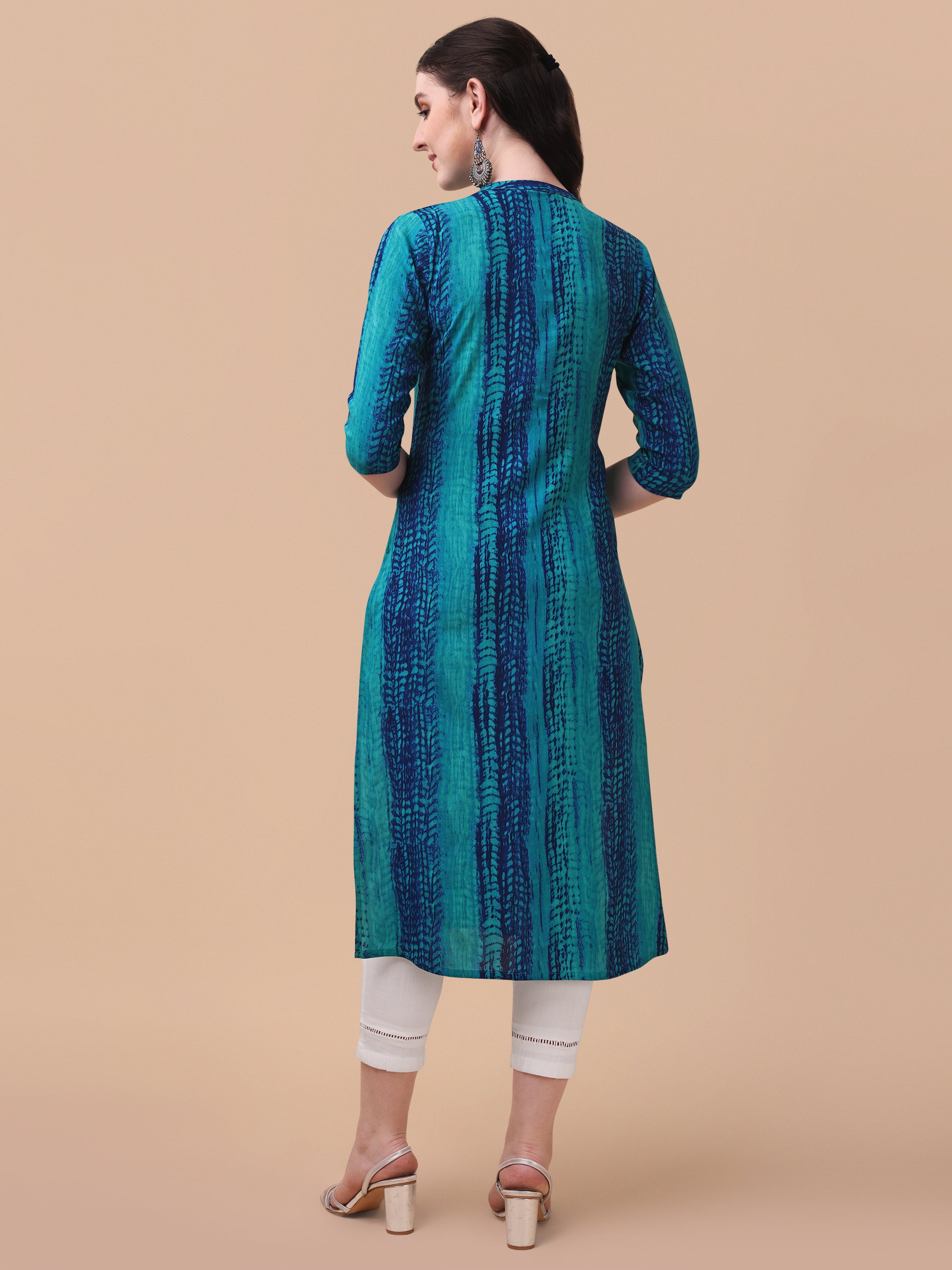 Shibori Printed Front Buttoned Kurta