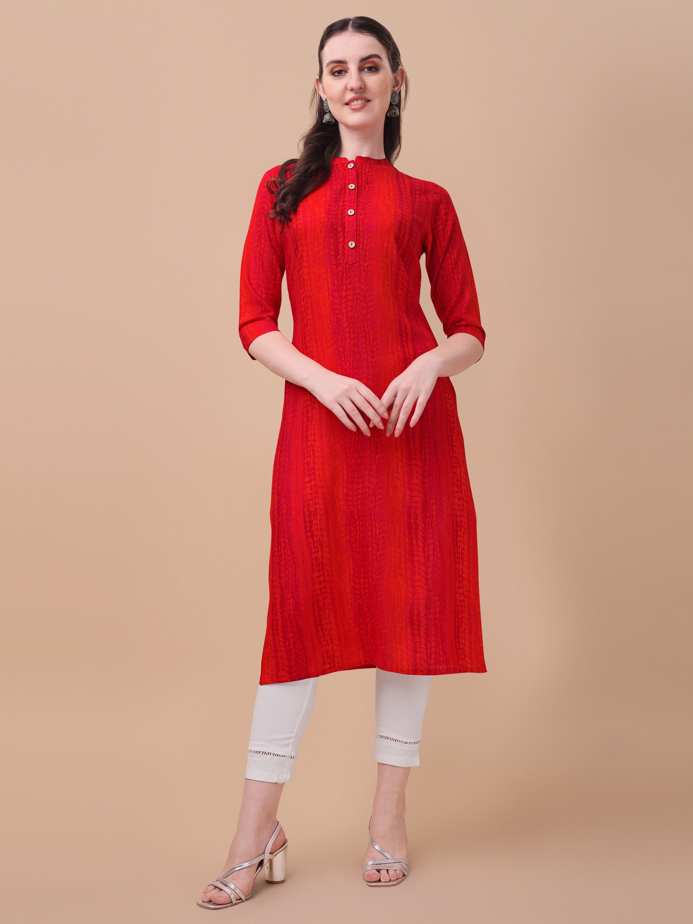 Shibori Printed Front Buttoned Kurta