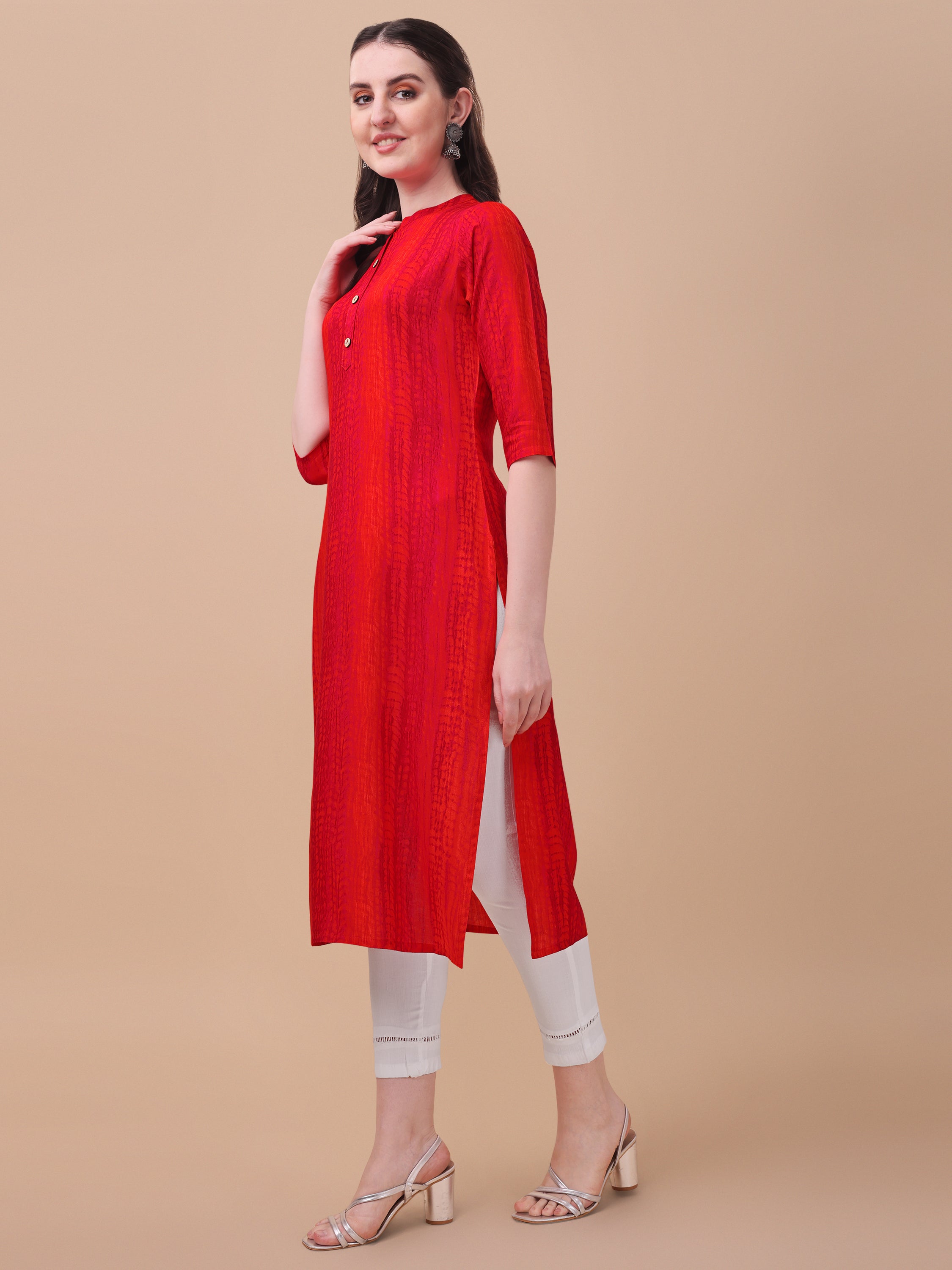 Shibori Printed Front Buttoned Kurta