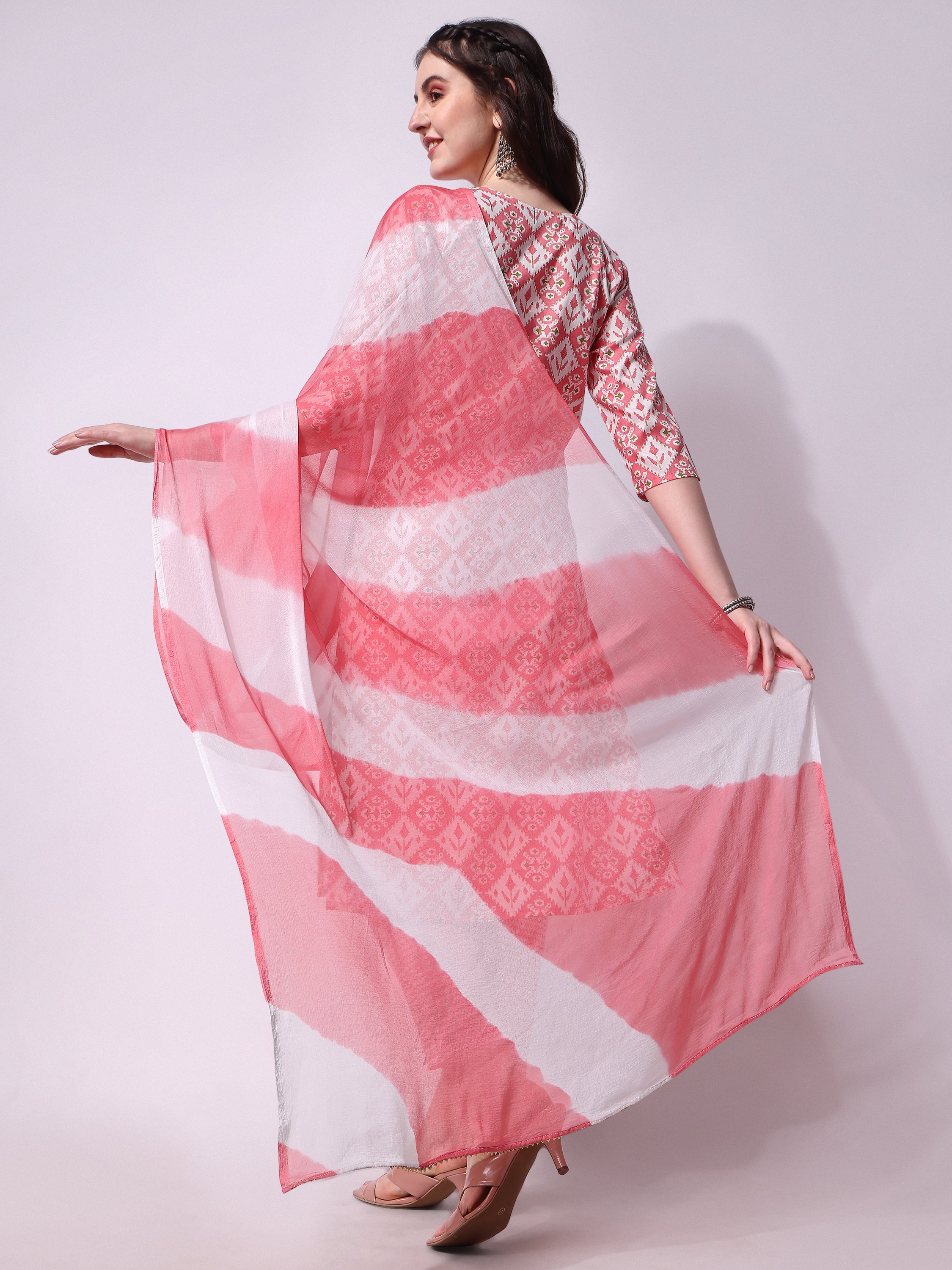 Printed kurta with pant & printed dupatta Set