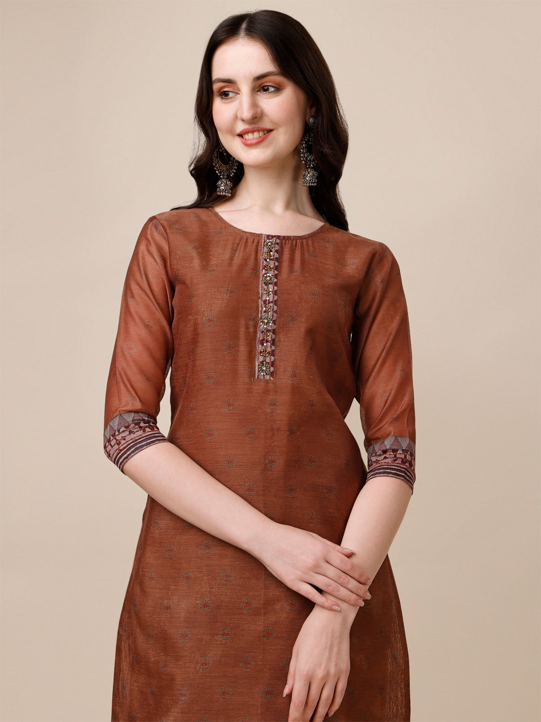 Kurta with Pant and Printed Dupatta set