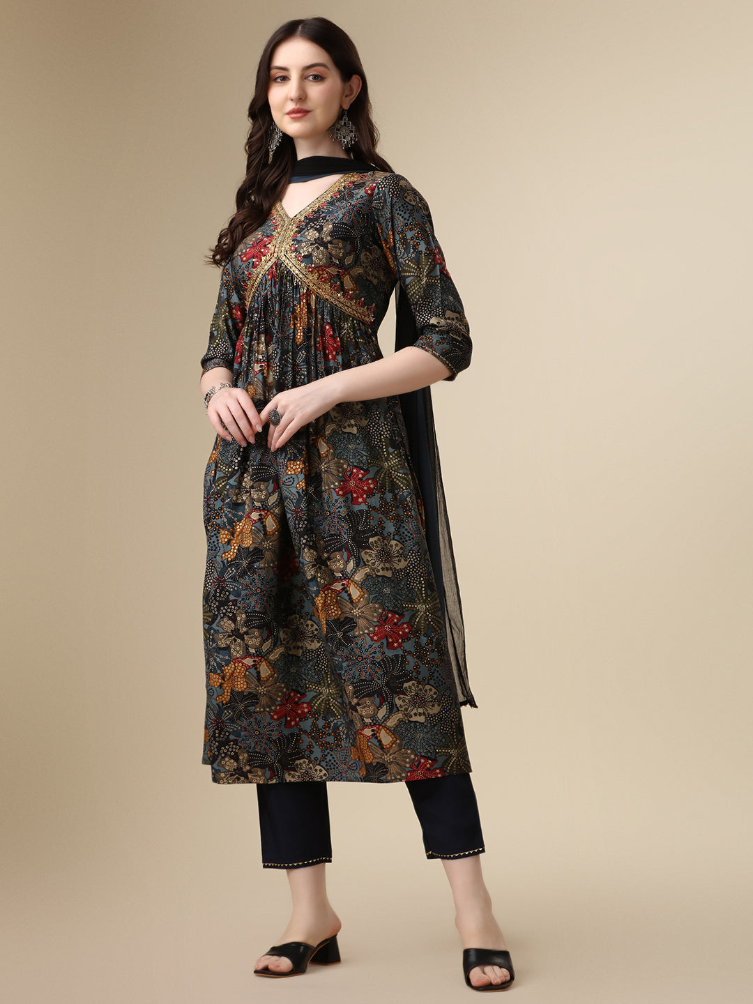 Alia Cut Kurta With Pant and Dupatta