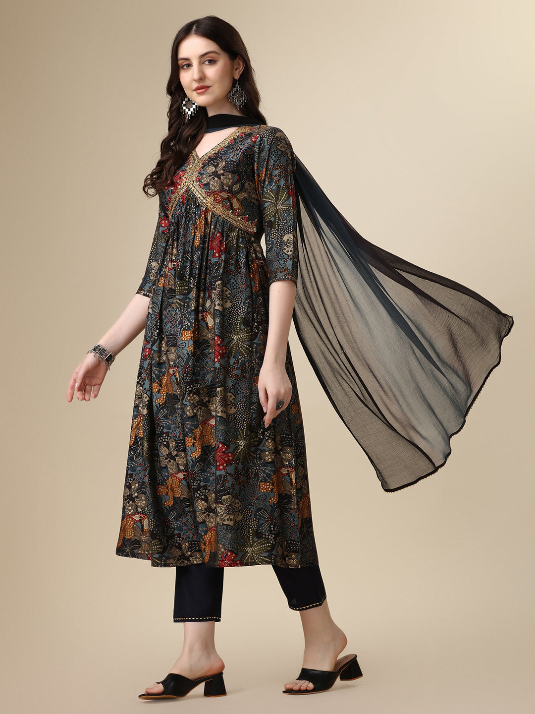 Alia Cut Kurta With Pant and Dupatta