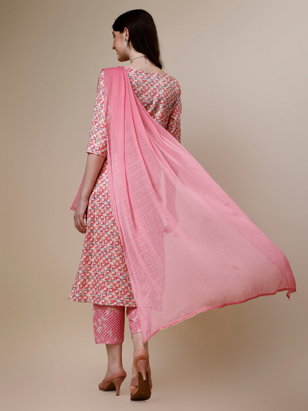 Printed Kurta with Pant and  Dupatta Set