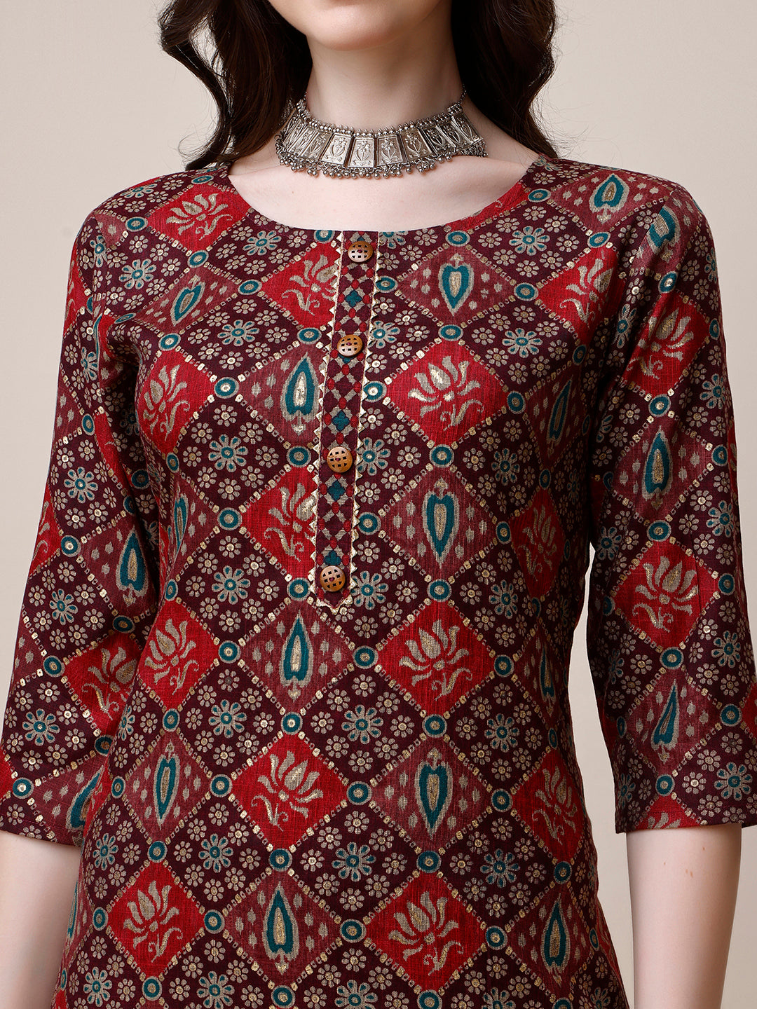 Printed Kurta with Pant & Dupatta Set