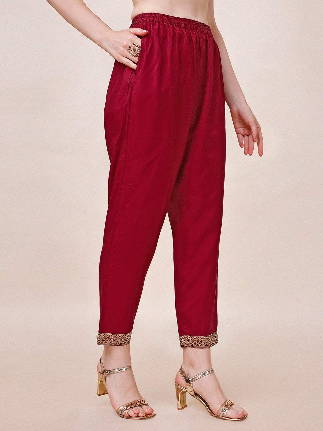 Pure Muslin Banarasi Jacquard Premium Kurta Trousers & Dupatta