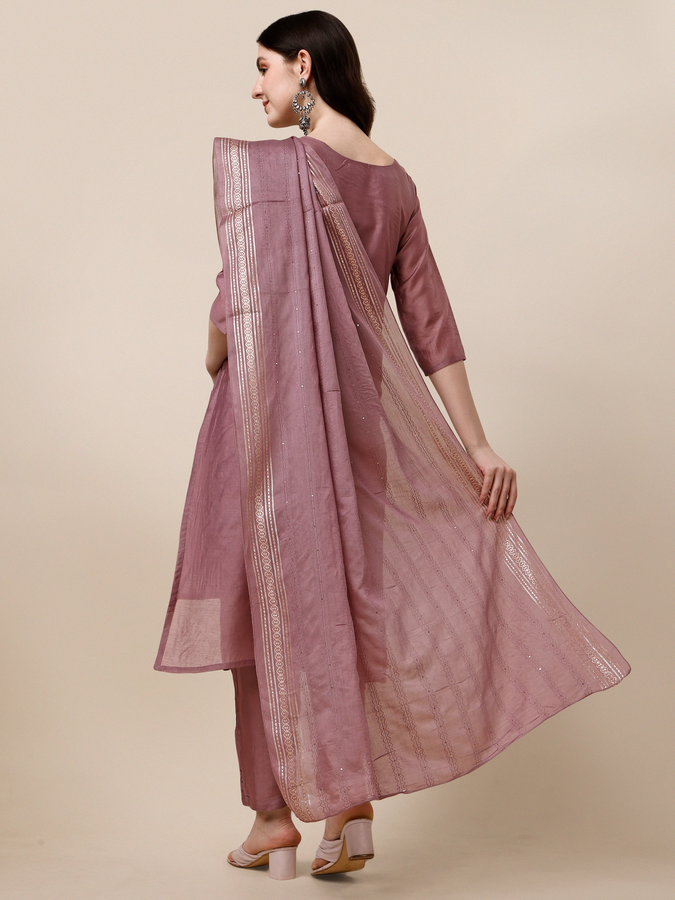 Hand Embroidered Kurta with Pant and Dupatta set