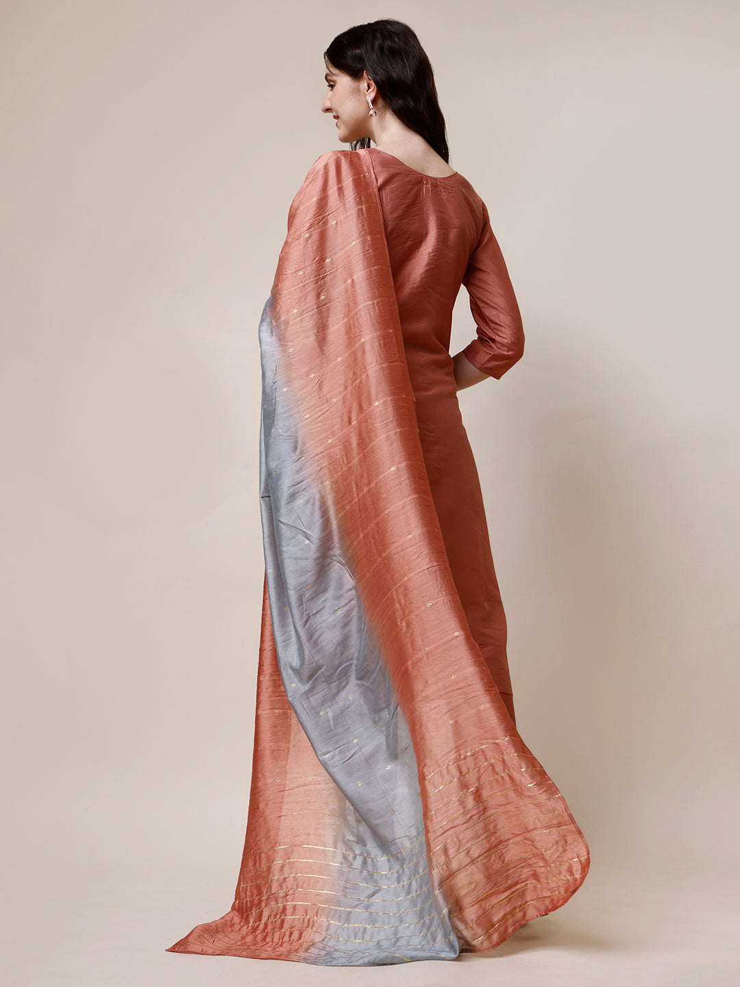 Hand Embroidered Kurta with Pant and Dupatta Set