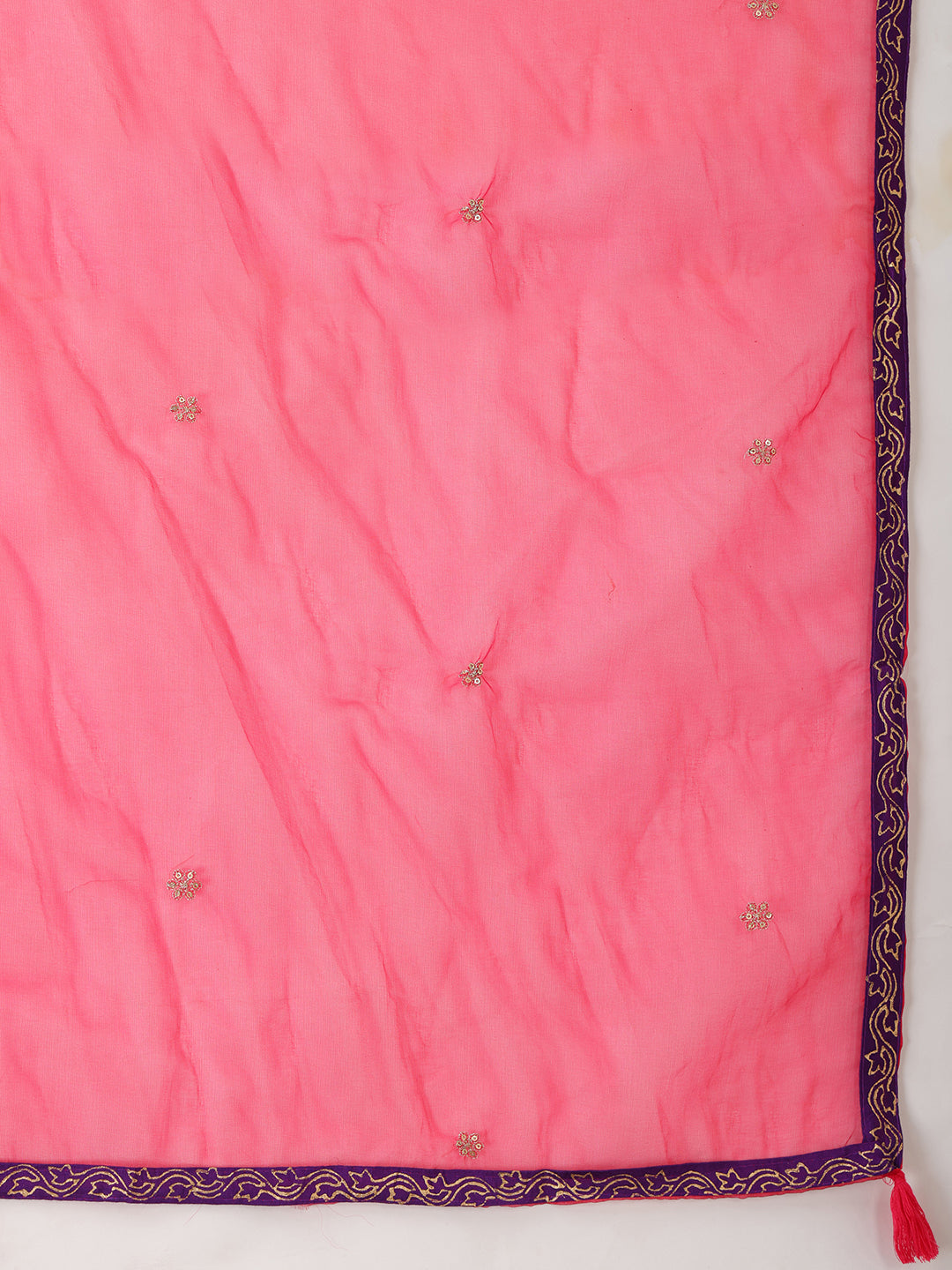 Sequin & Thread Embroidered Kurta with Pant & Embroidered Dupatta