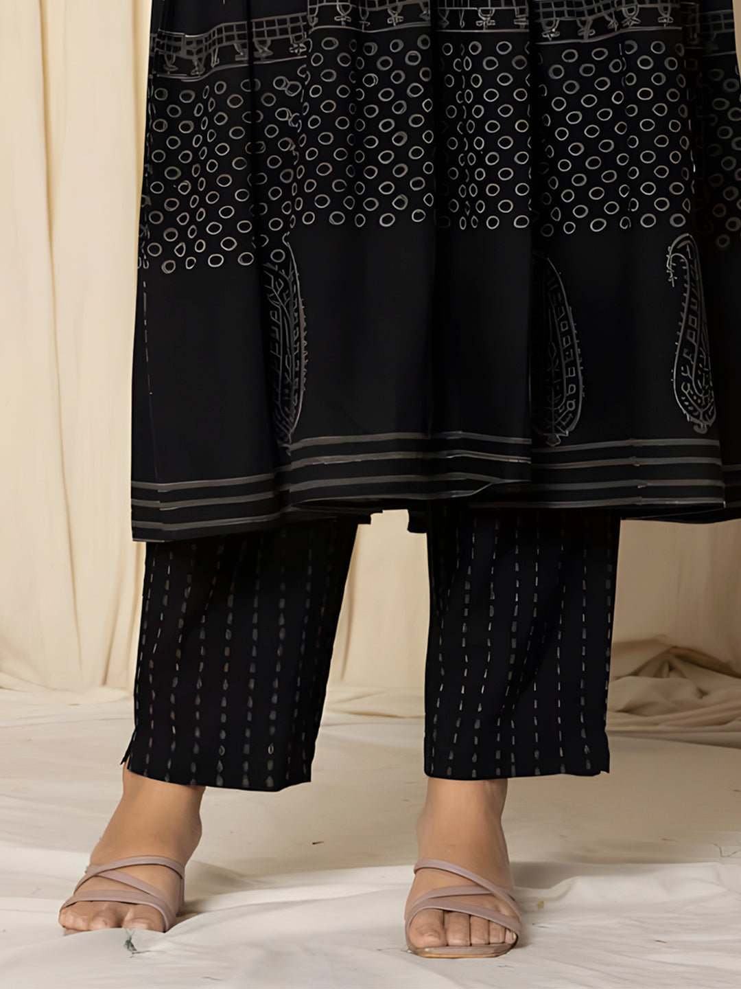 Printed Cotton Anarkali Kurta with pant & Dupatta