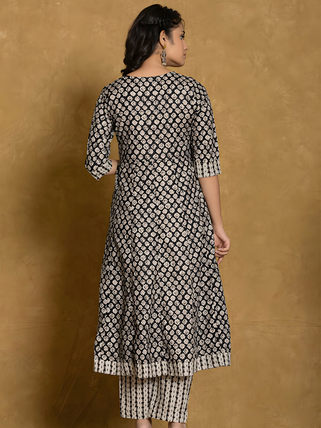 Printed Cotton Anarkali Kurta with pant & Dupatta