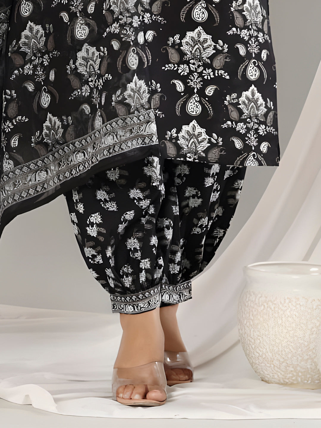 Printed Cotton Straight Kurta with pant & Dupatta