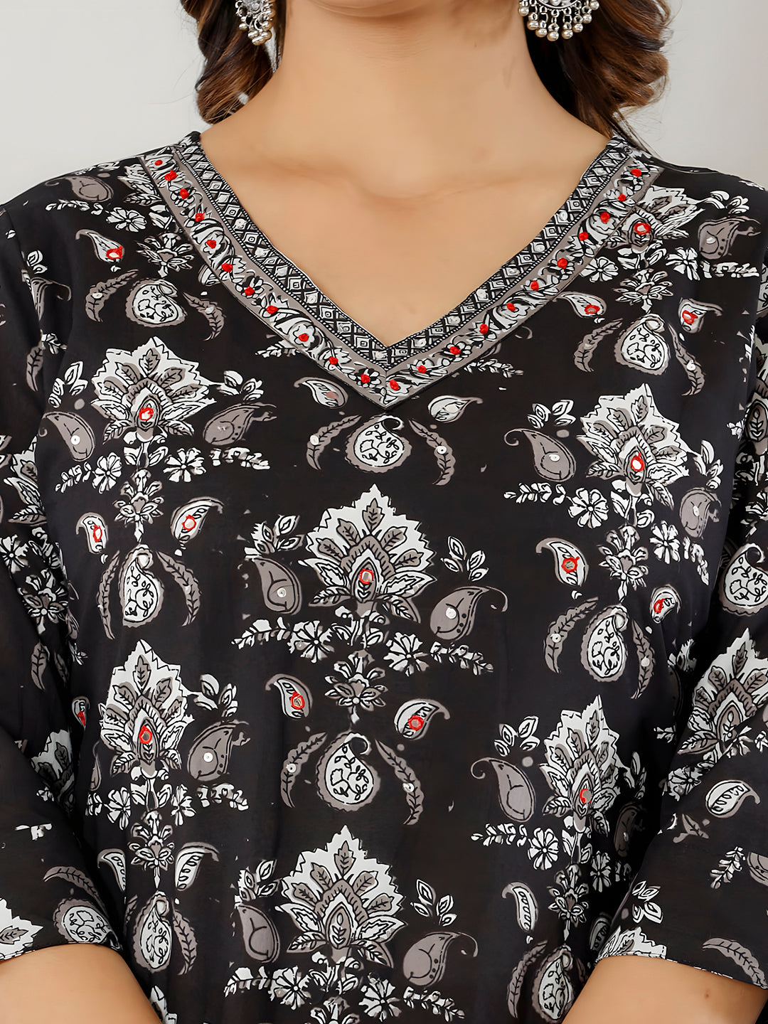 Printed Cotton Straight Kurta with pant & Dupatta