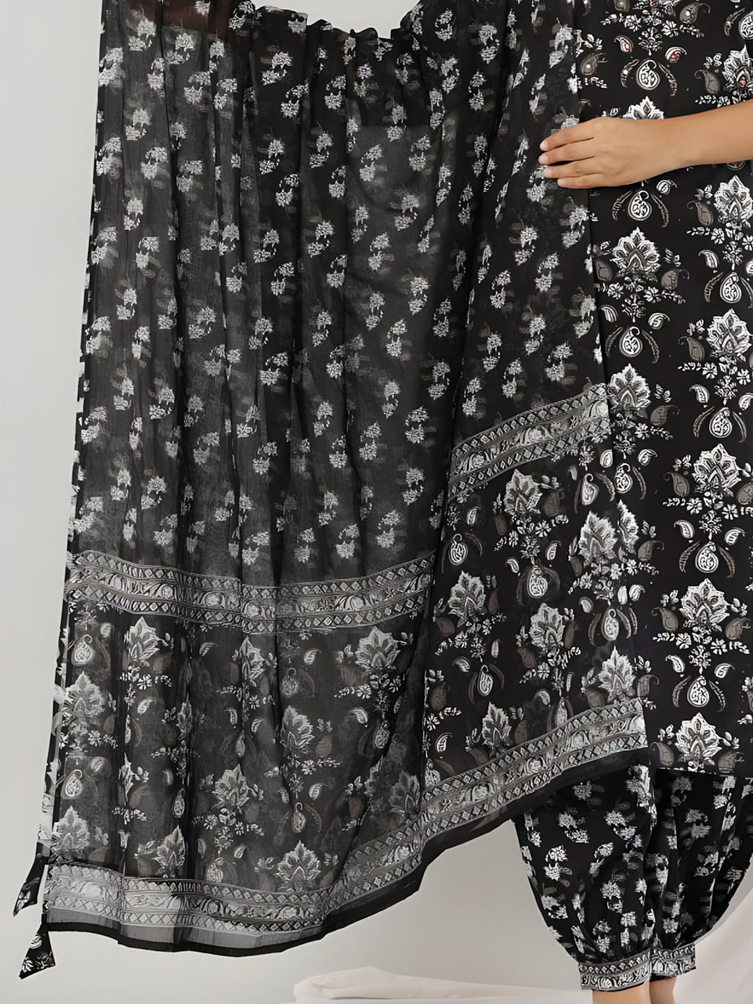 Printed Cotton Straight Kurta with pant & Dupatta