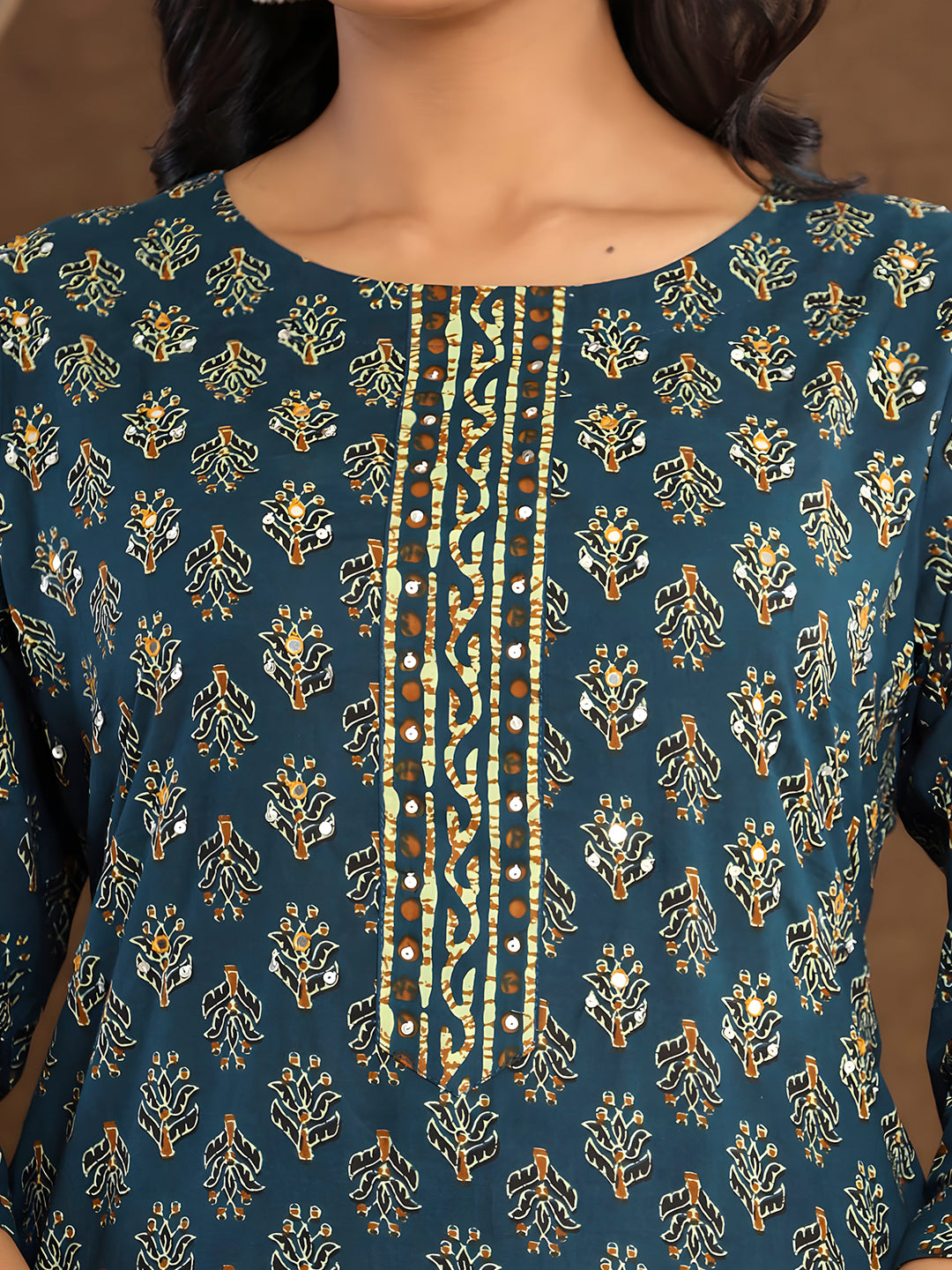 Printed Cotton Straight Kurta with pant & Dupatta