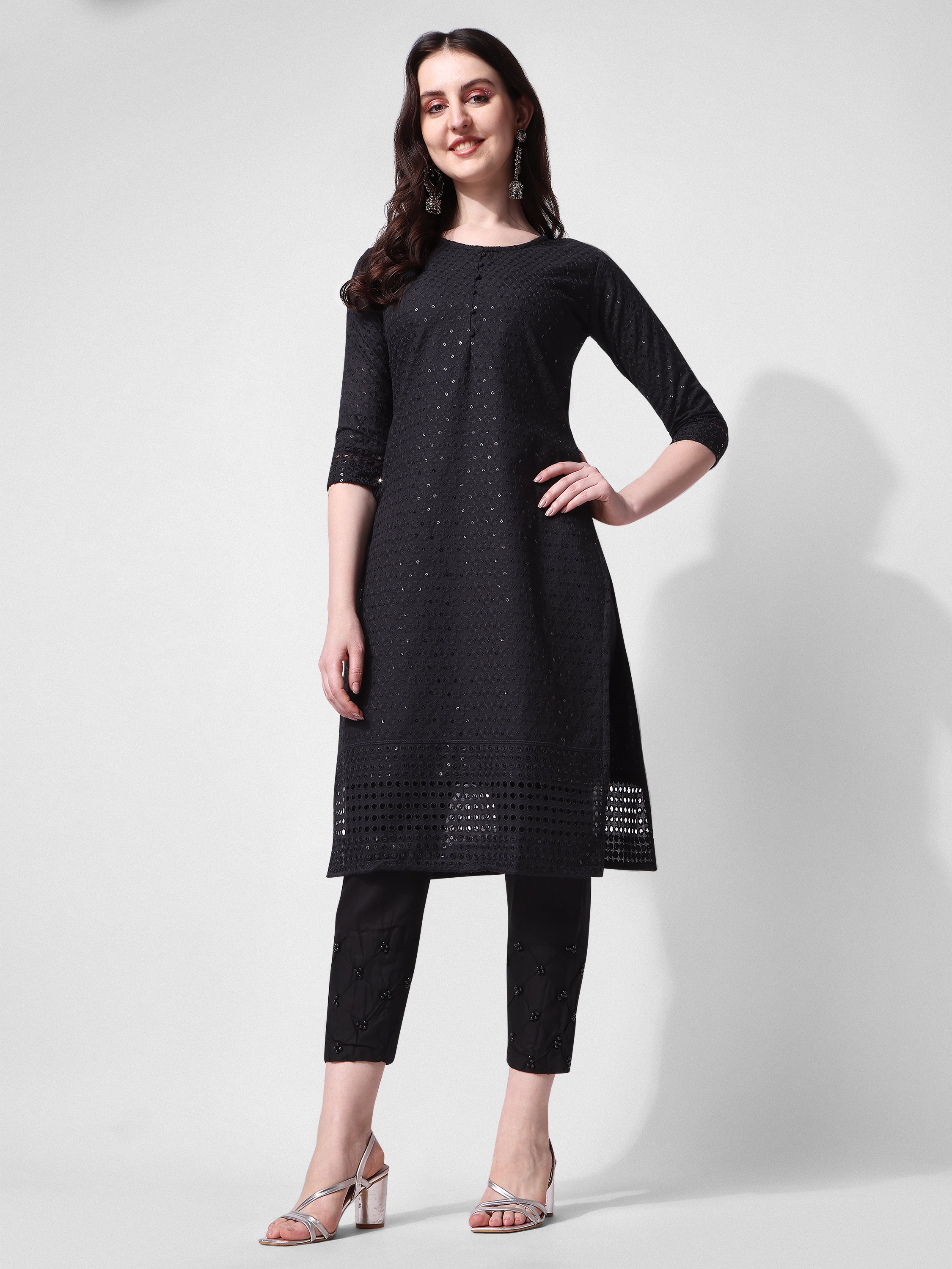 Embroidered kurta with pant