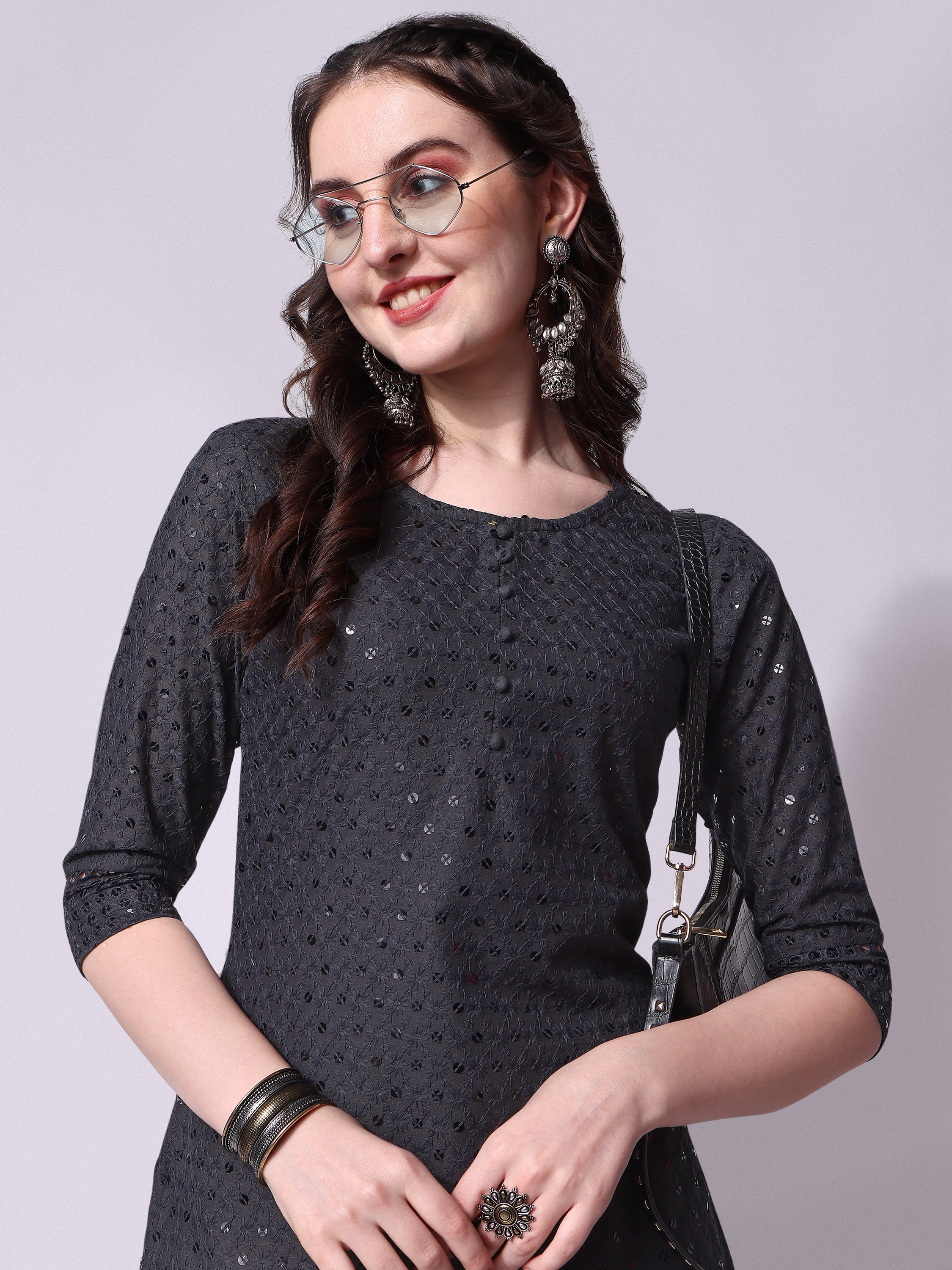 Embroidered kurta with pant