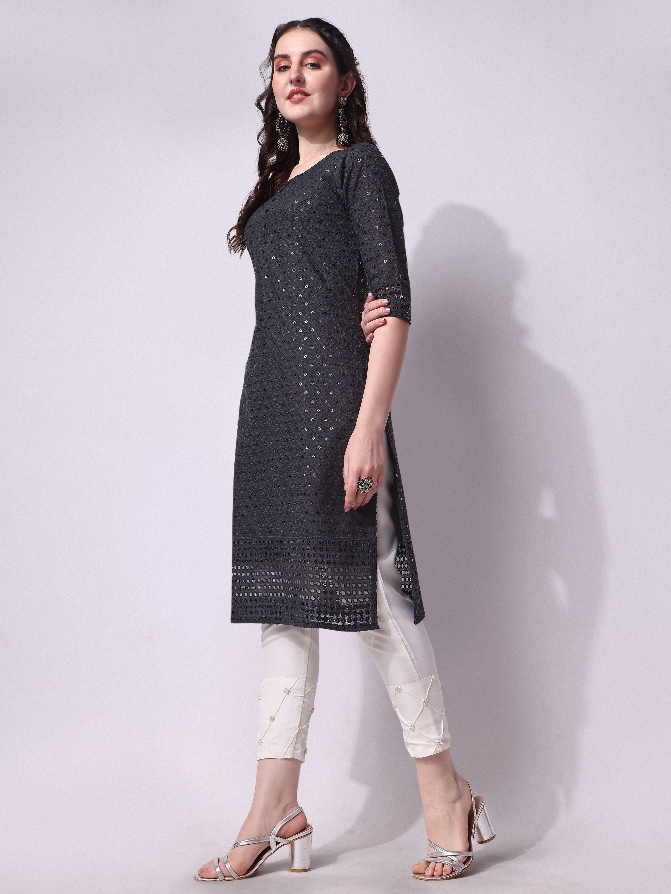 Embroidered kurta with pant