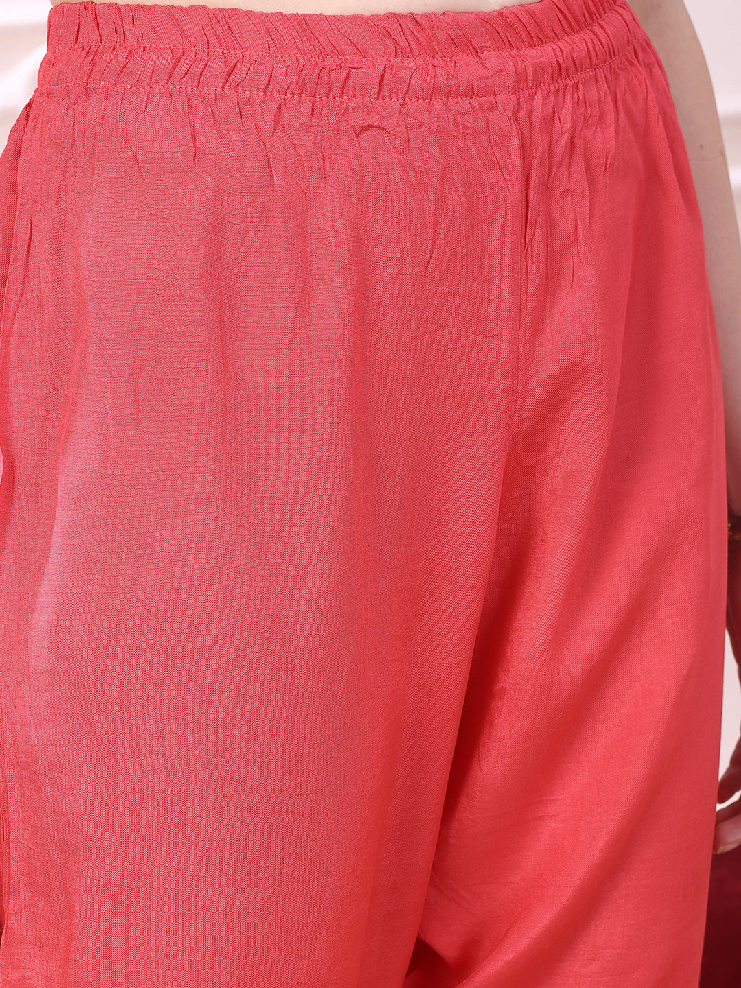 Embroidered Yoke & Floral Printed Kurta with coordinated Dupatta and Pant set
