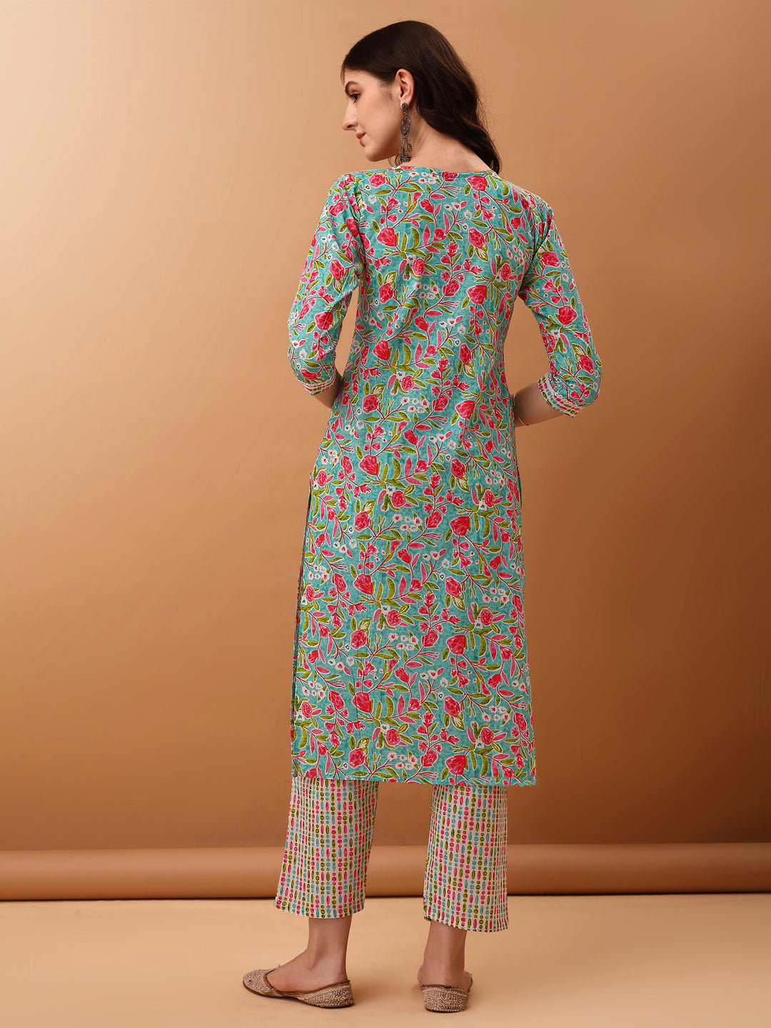 Embroidered & Floral Printed Kurta with Pant & dupatta