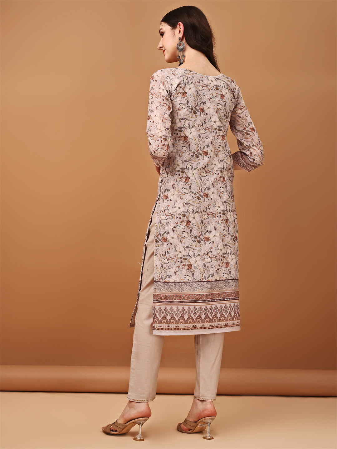 Hand Embroidered,Schiffli & Printed kurta with pant & Printed  Dupatta