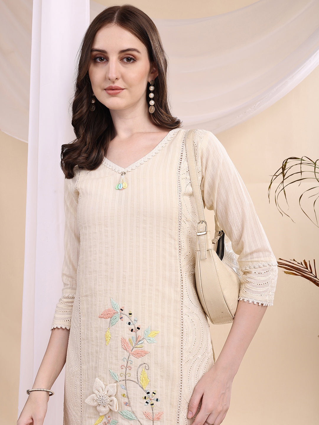 Mirror and Hand embroidered Co ords