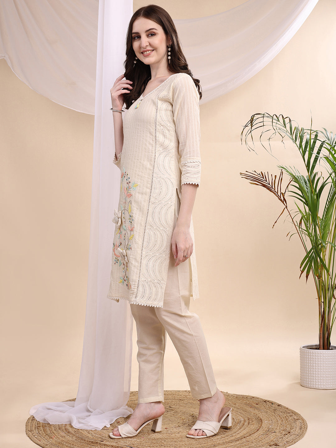 Mirror and Hand embroidered Co ords