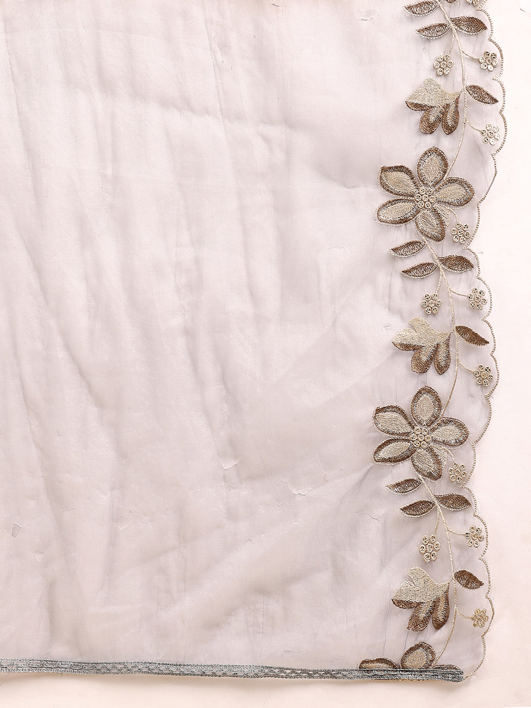 Hand & Thread Placement Embroidered Kurta with Pant & Embroidered Dupatta
