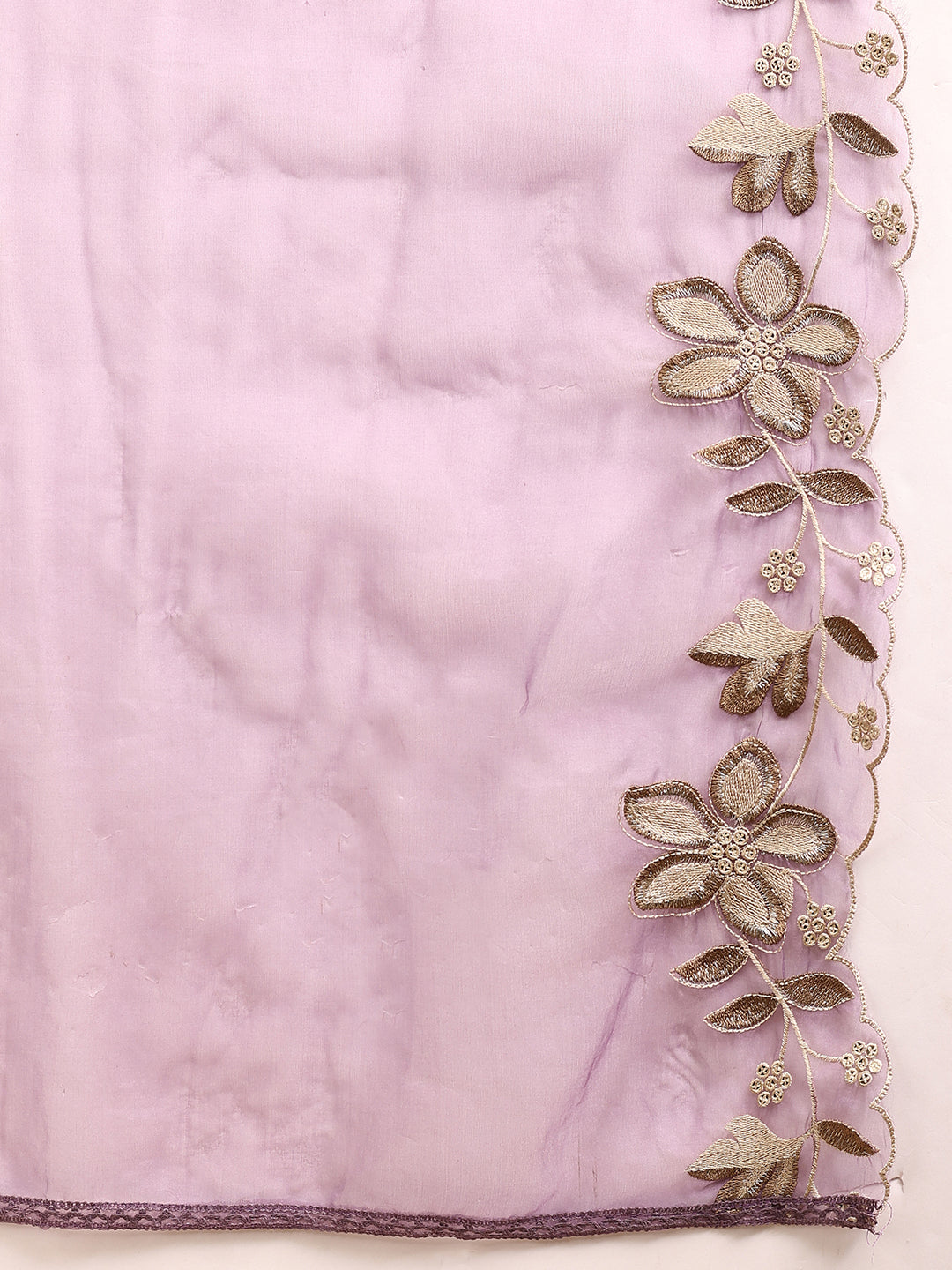 Hand & Thread Placement Embroidered Kurta with Pant & Embroidered Dupatta