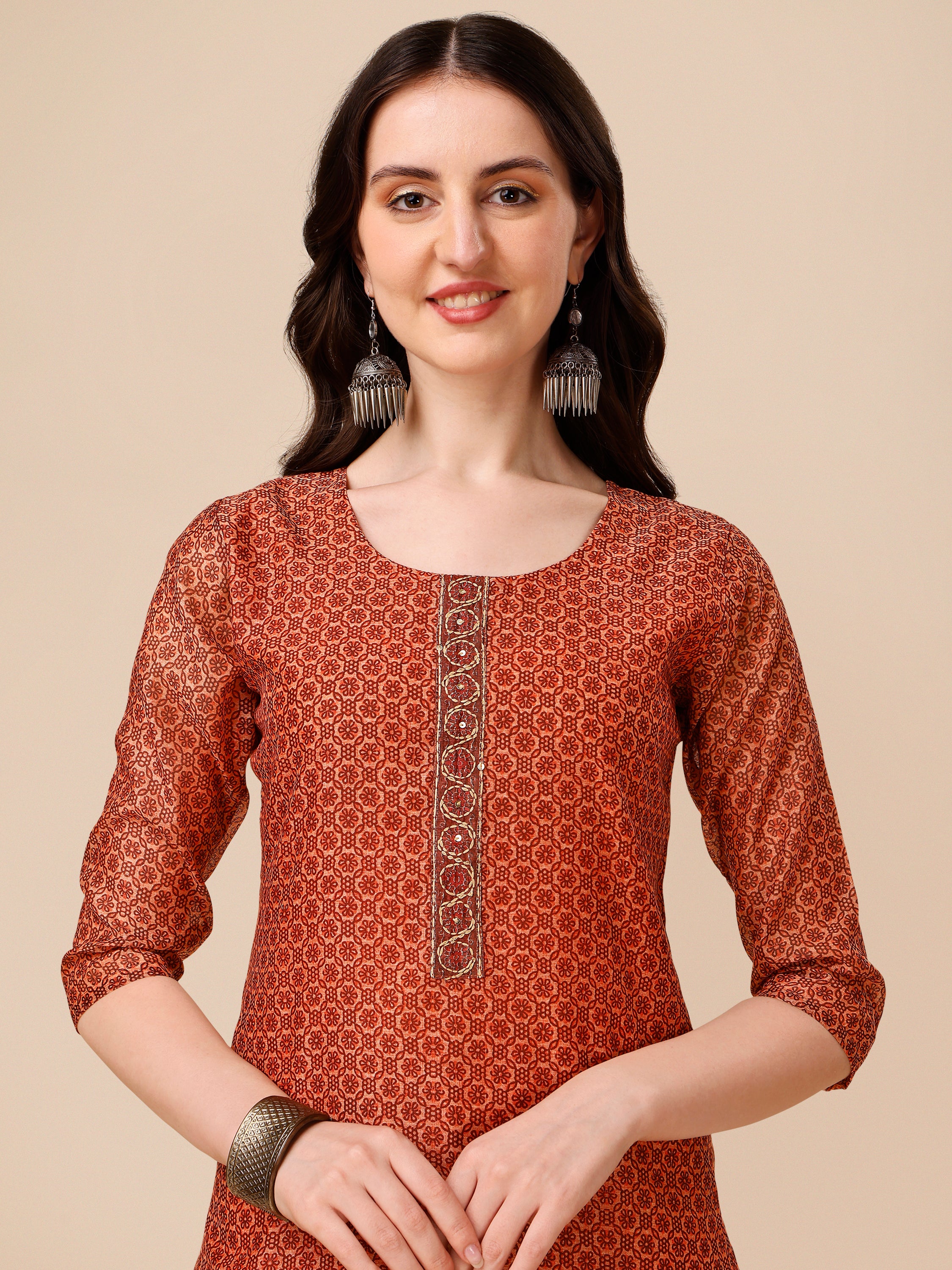 Kurta with Pant and Printed Dupatta Set